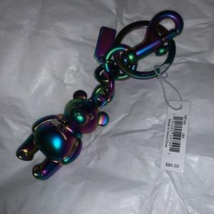 NWT Authentic OilSlick Coach Teddy Bear Keychain